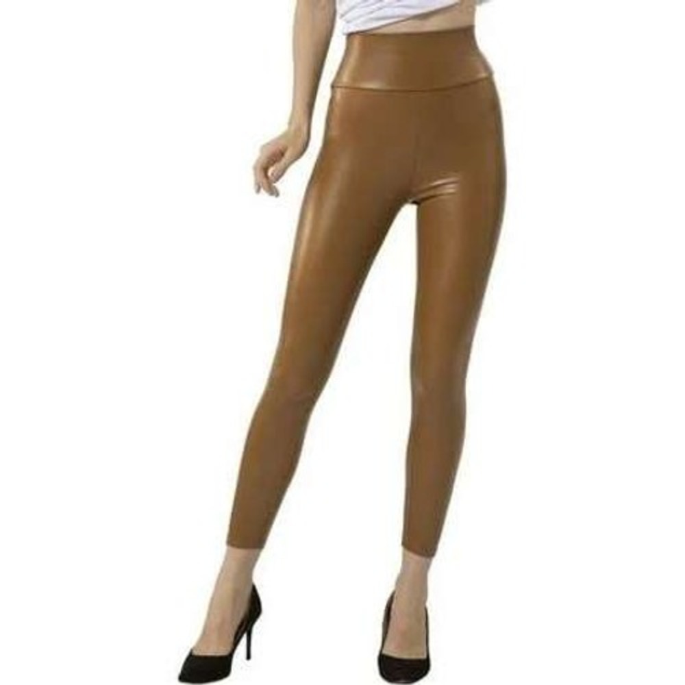 Women's Plus Size Sexy Stretchy High Waisted PLEATHER JEGGINGS Leggings 18‎
